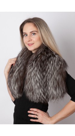 Silver fox fur collar – neck warmer